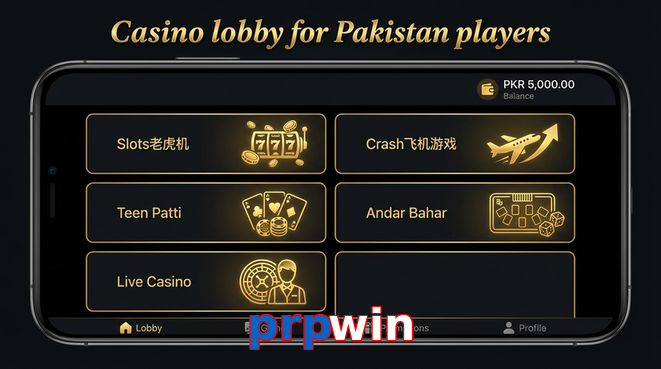 Lobby view of Prpwin for Pakistan users